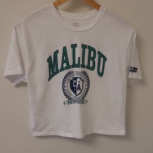 White Malibu Graphic T-Shirt Size M